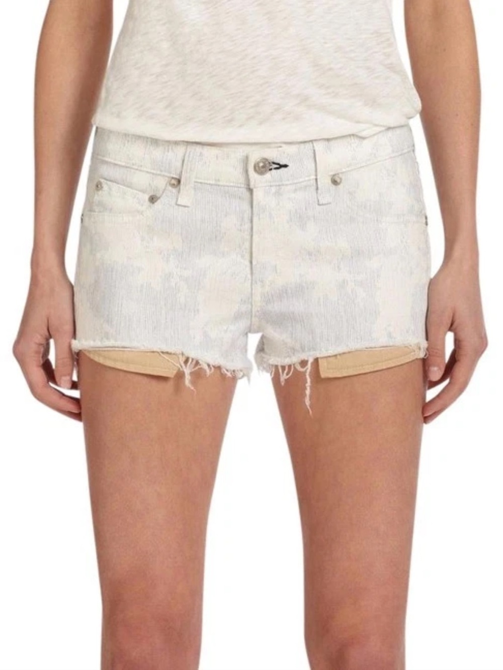 Rag & Bone Mila Shorts - Kahuna Print - Blue White Stripe Pattern